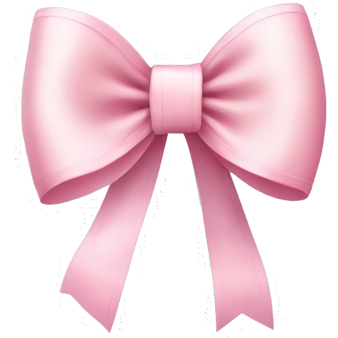 light pink ribbon bow emoji