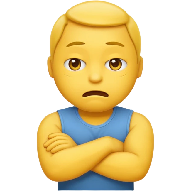 Yellow emoji circle frustrated arms crossed emoji