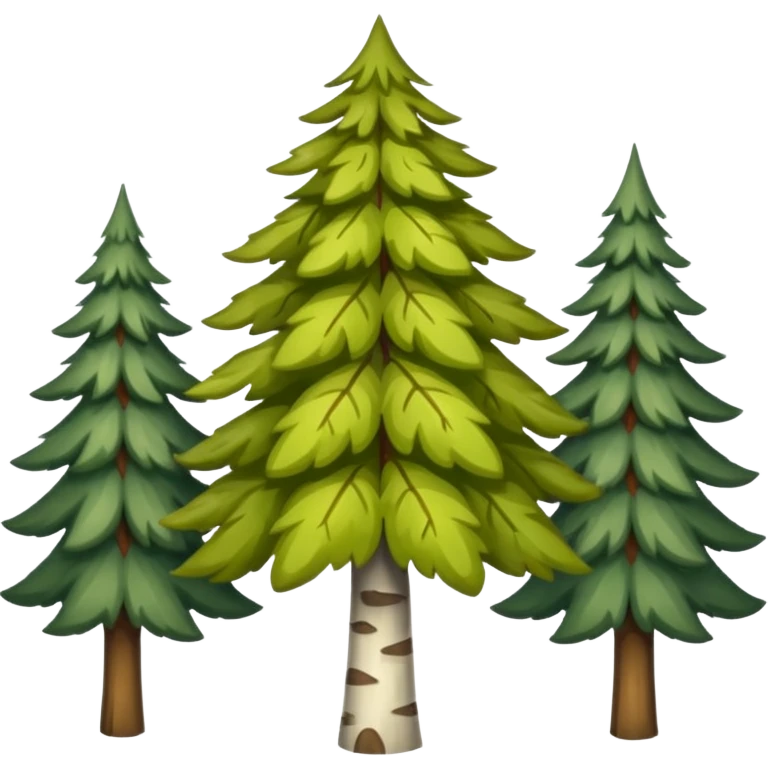 Cute, full-length tree emoji
birch, pine, oak, maple, spruce, poplar emoji