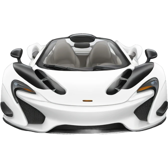 White McLaren with doors up  emoji