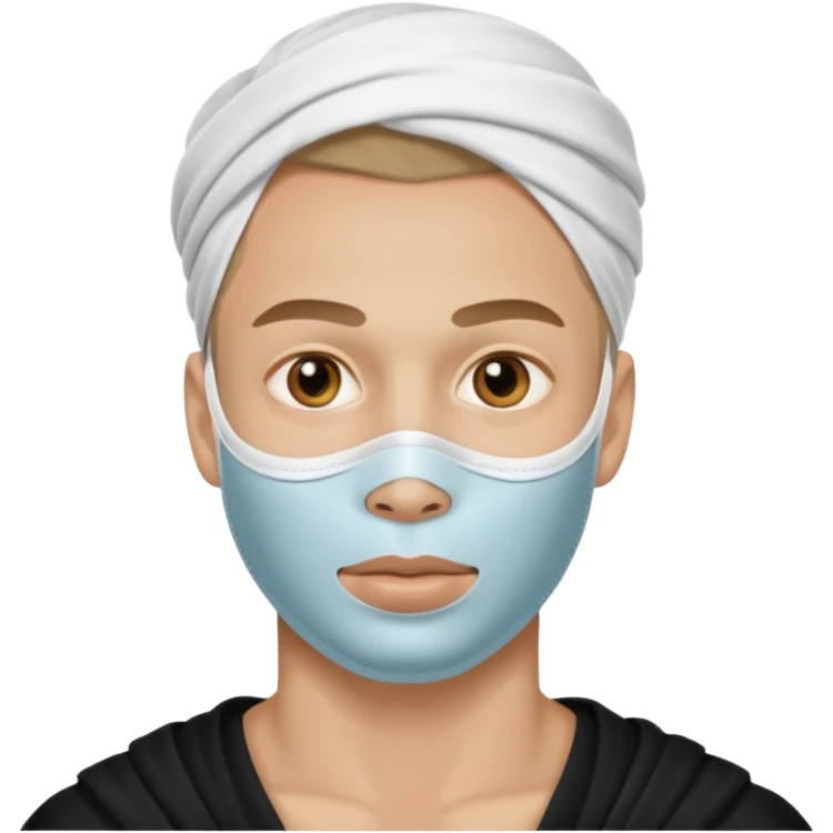man with beauty mask  emoji