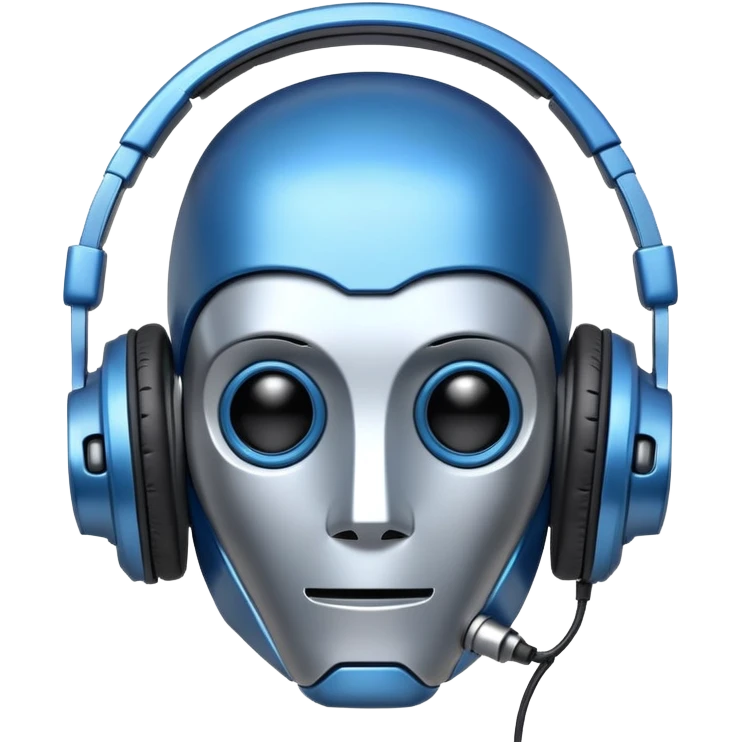 🎶🩵🎧🤖🤖 emoji