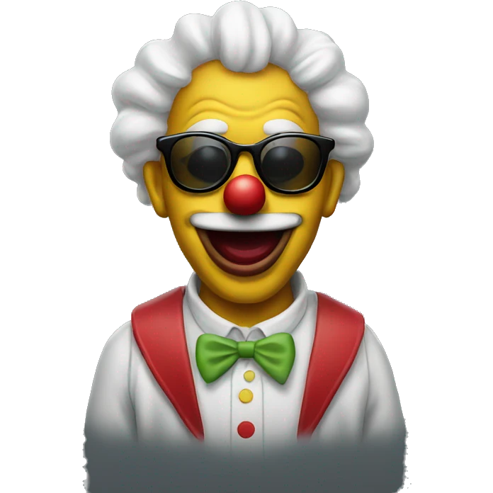 Clown with sunglasses emoji