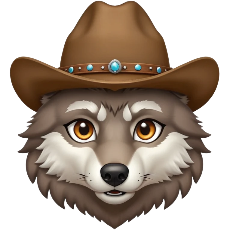 Wolf in cowboy hat  emoji