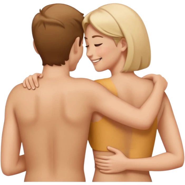 rubbing each others back emoji