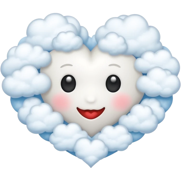 heart made from clouds emoji