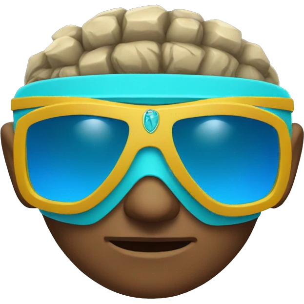 roman gladiator wearing modern neon racing sunglasses emoji