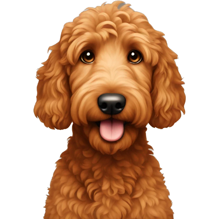 Red golden doodle emoji