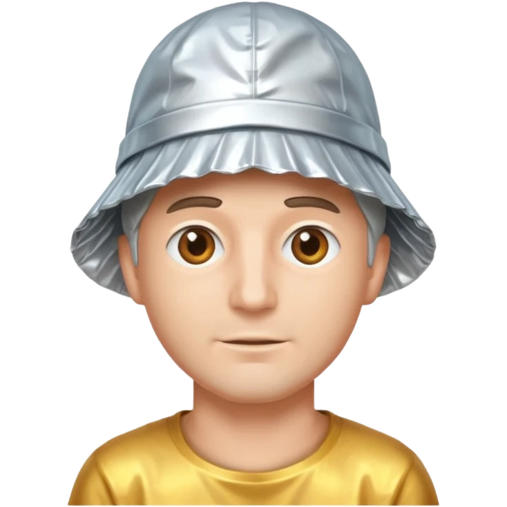 a man with aluhut für verschwörungstheorien emoji
