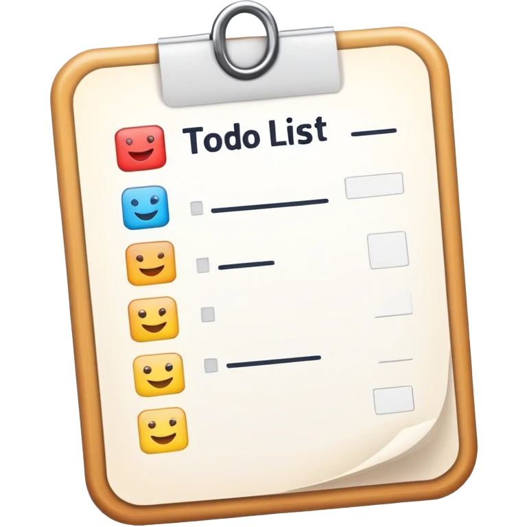 todo list with checkboxes emoji
