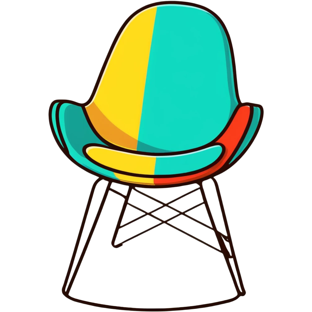 colorful chair, bright colors emoji