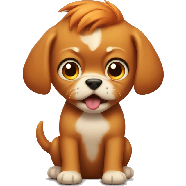 Angry ginger puppy emoji