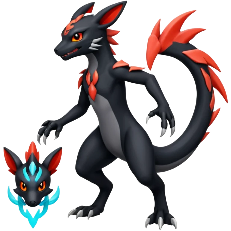 Salandit-Guilmon-Umbreon-Silvally-fusion (full body) emoji