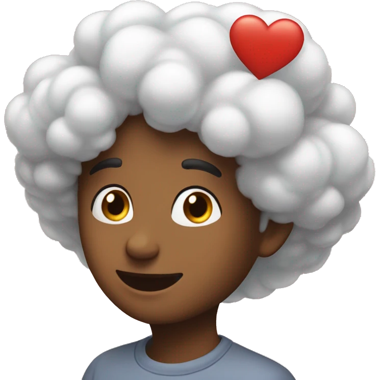 a cloud of love emoji