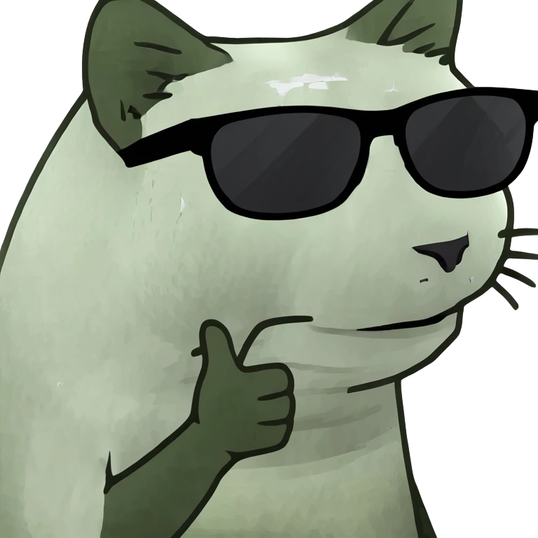 Cat with sunglasses emoji