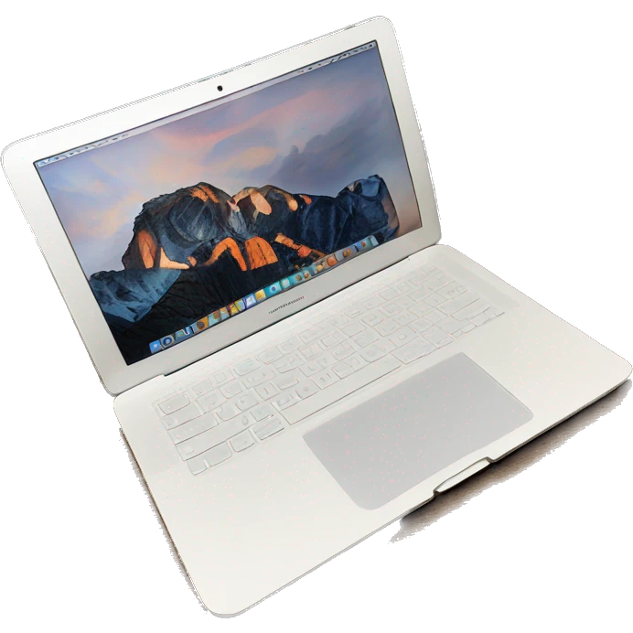 realistic white MacBook emoji