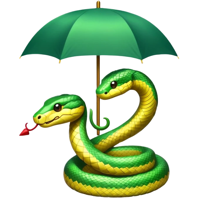 Snake with umbrella  emoji