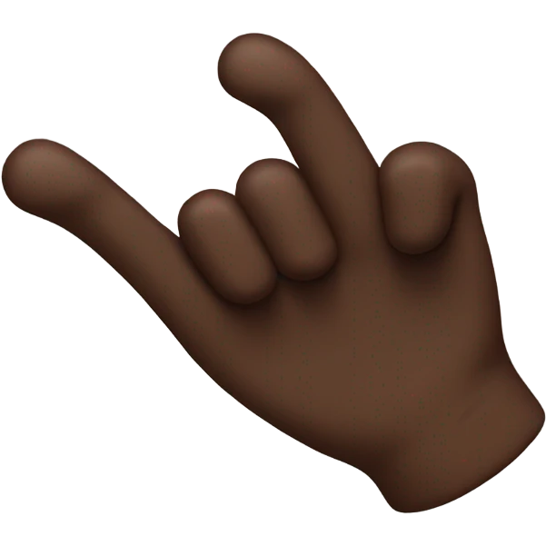 Fingers covered in chocolate emoji