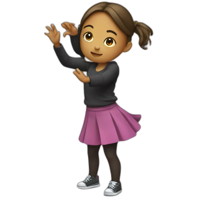 Girl do a dab emoji
