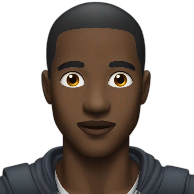 Black man bite lips with little eyes emoji