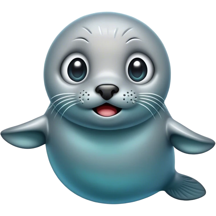 Cinematic Comical Seal Portrait Emoji, Head tilted dramatically with an exaggeratedly shocked expression, featuring a polished, streamlined body with wide, comically expressive eyes brimming with humorous disbelief, Simplified yet hilariously expressive features, highly detailed, glowing with a slightly sassy aquatic glow, high shine, dramatic yet playful, stylized with an air of quirky maritime attitude, soft glowing outline, capturing the essence of a meme-worthy seal that appears ready to side-eye its way into viral fame! emoji