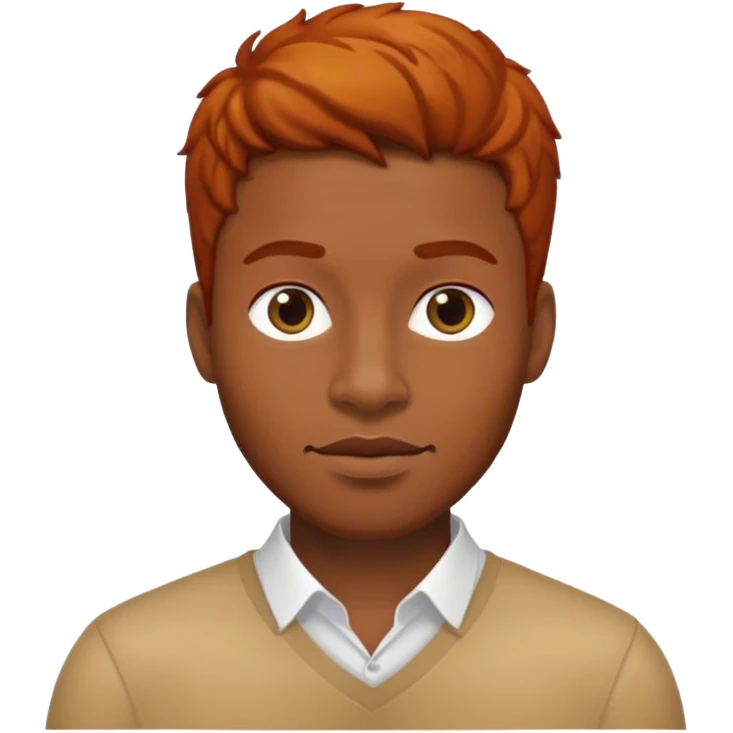 Ugly black guy with ginger hair emoji