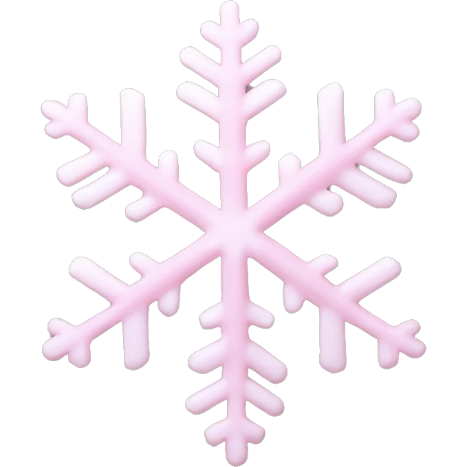 pastel pink snowflake  emoji