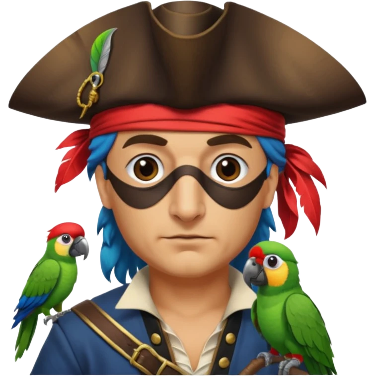 pirate and parrot emoji