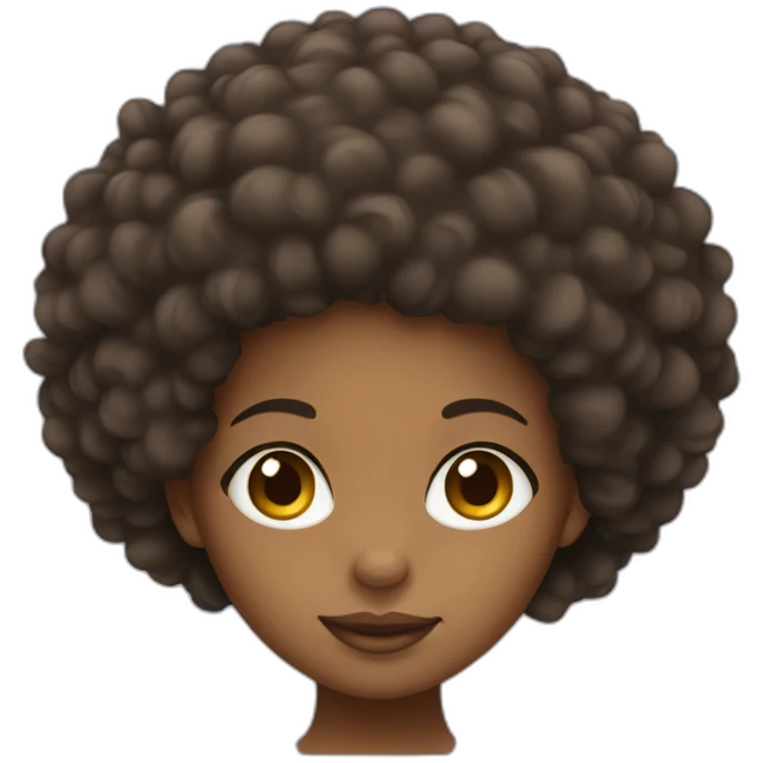 afro hair girl emoji