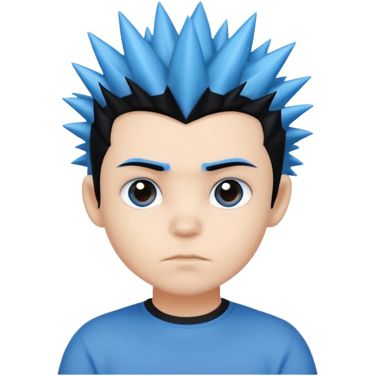 blue spiky haired kid  emoji