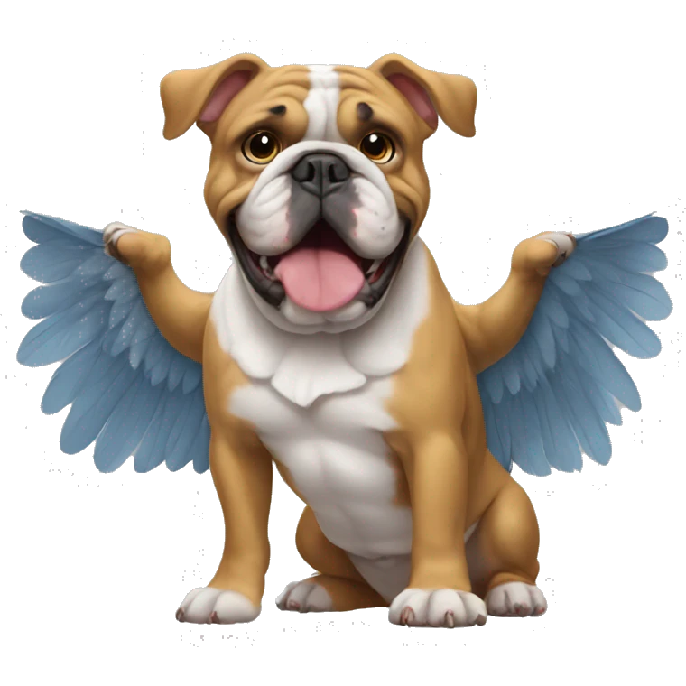 Bulldog with wings emoji