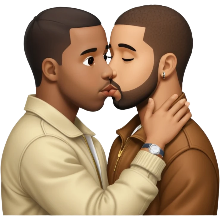 Diddy kissing drake emoji