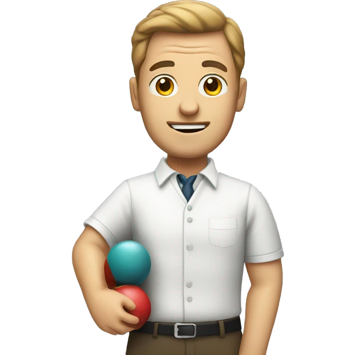 Math teacher playing bowling  emoji