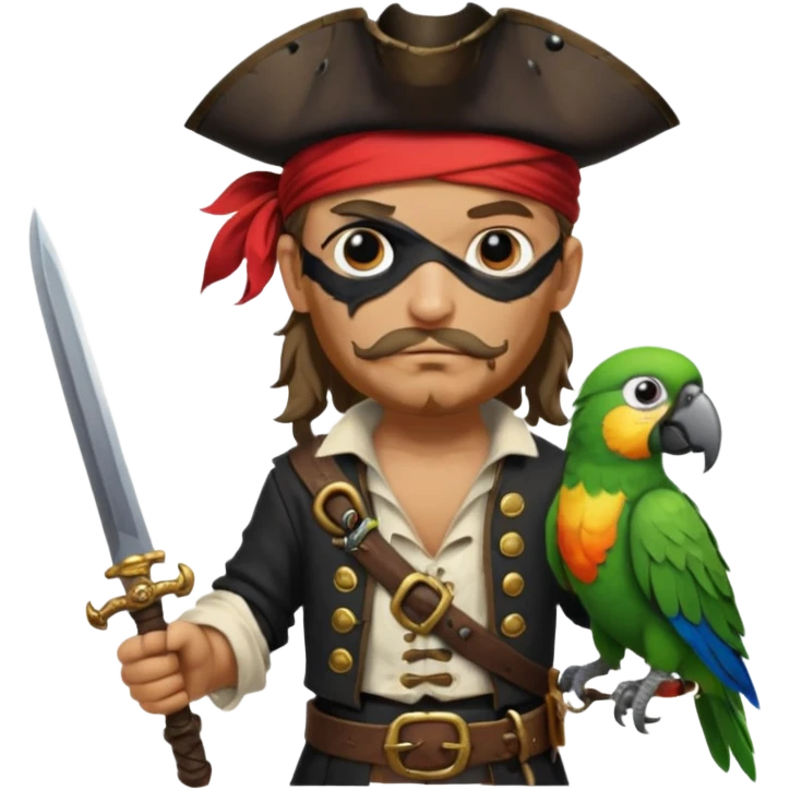 pirate and parrot emoji