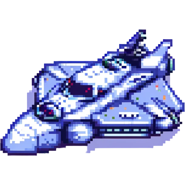 space cruiser pixel art retro video game look emoji