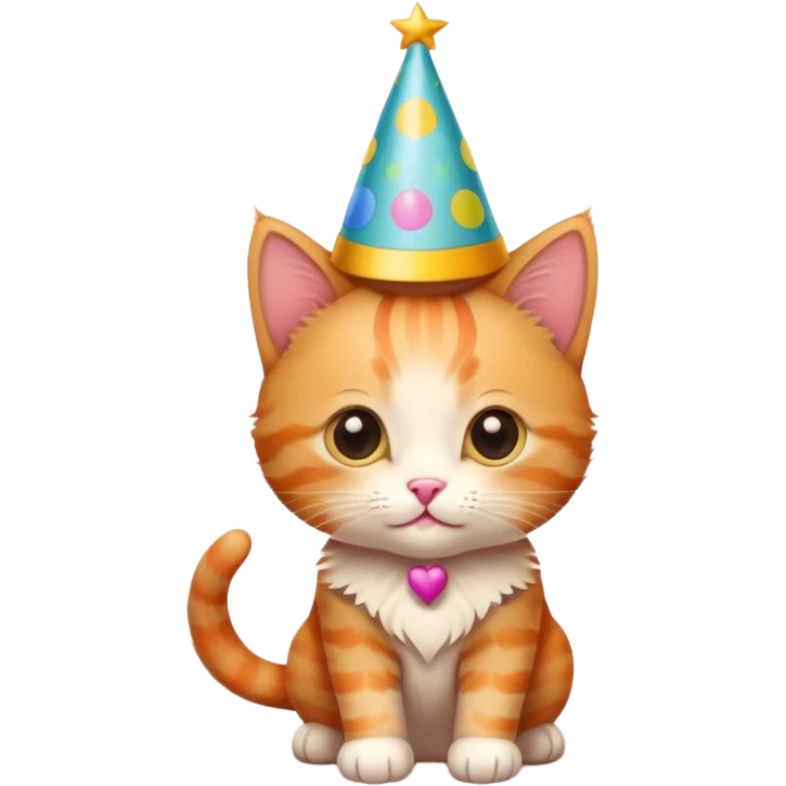 Ginger kitten birthday emoji