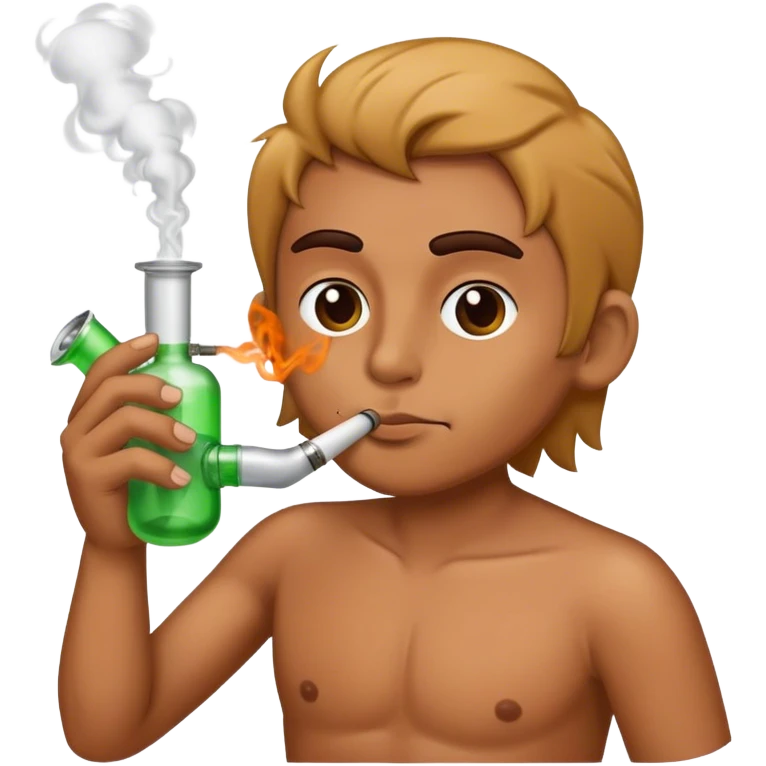 Smoking a bong emoji