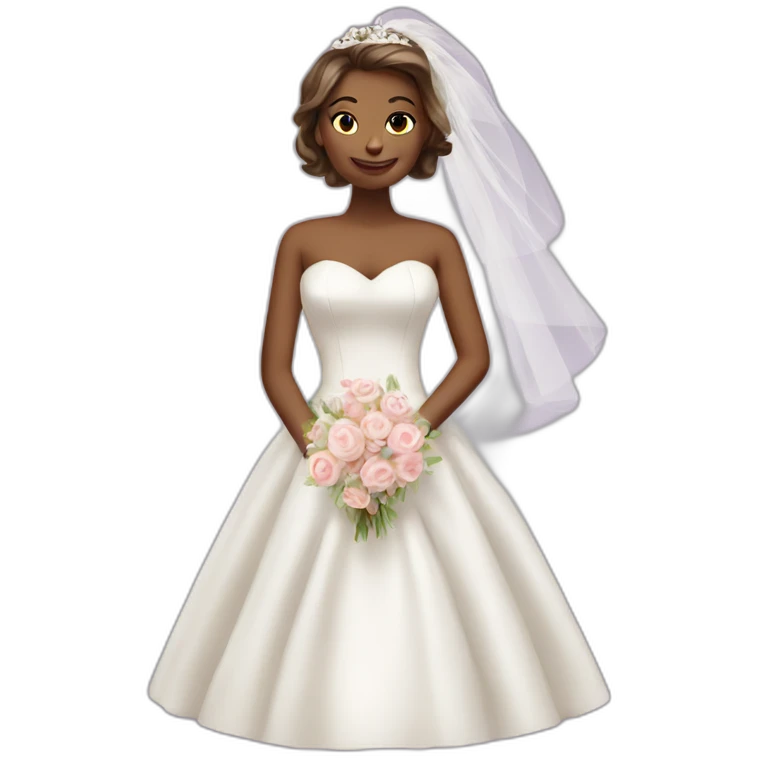 wedding dress and cake emoji