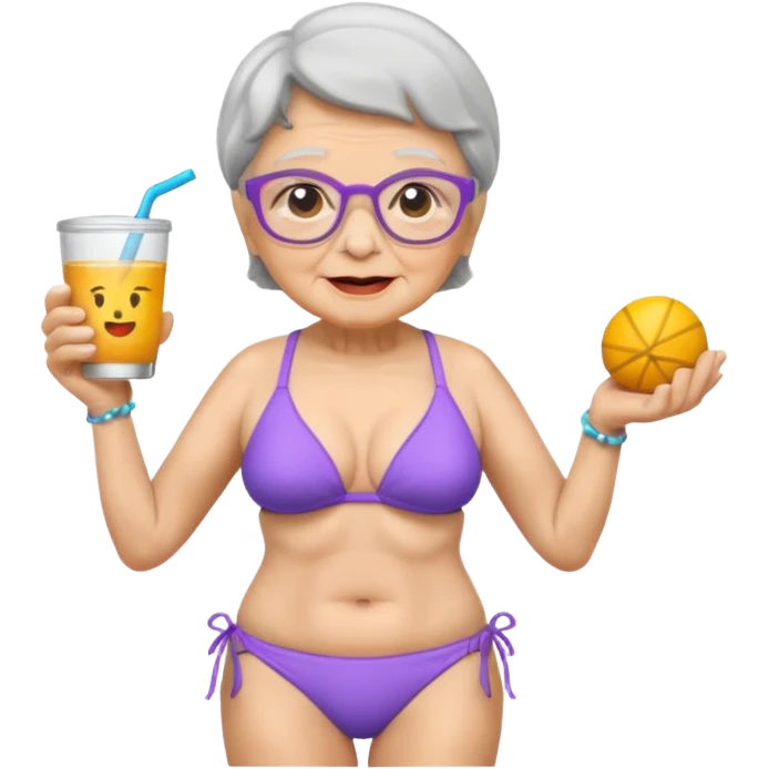 Bikini granny emoji