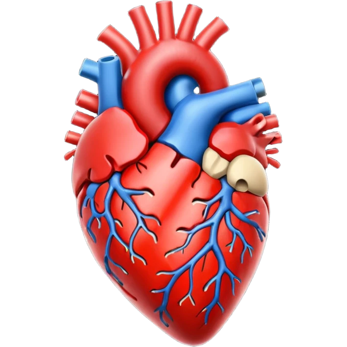 Anatomy heart black emoji
