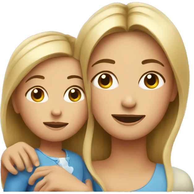 Women with little girl emoji