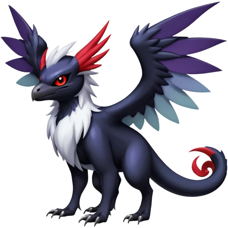 Shiny Dark Nargacuga-Absol-Noibat-Noivern-Hybrid (Full body) emoji