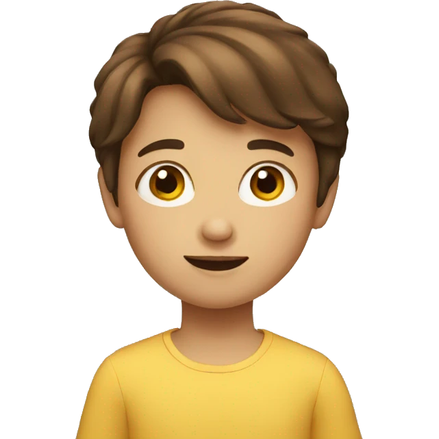 children with brown hair emoji