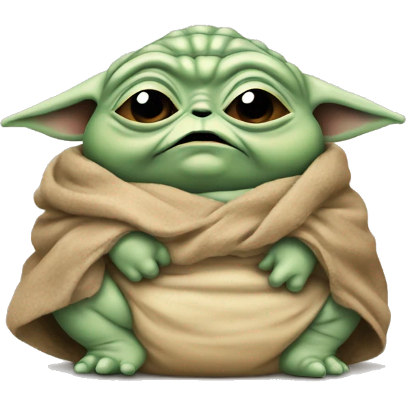 Jabba the hutt like baby yoda emoji
