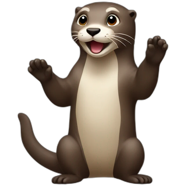 waving otter emoji