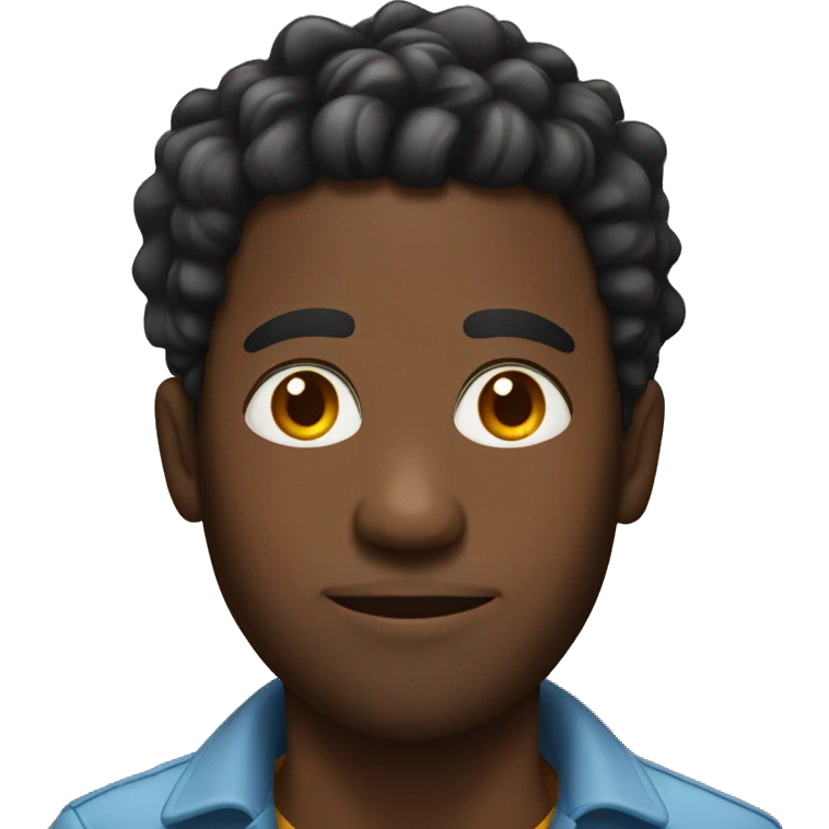 black guy with dread short hair and birthday hat emoji