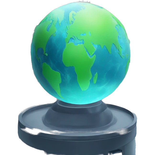 planet earth inside lab emoji