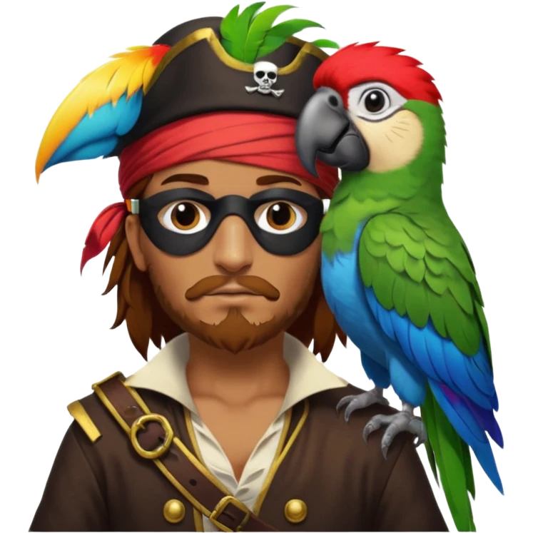 pirate and parrot emoji