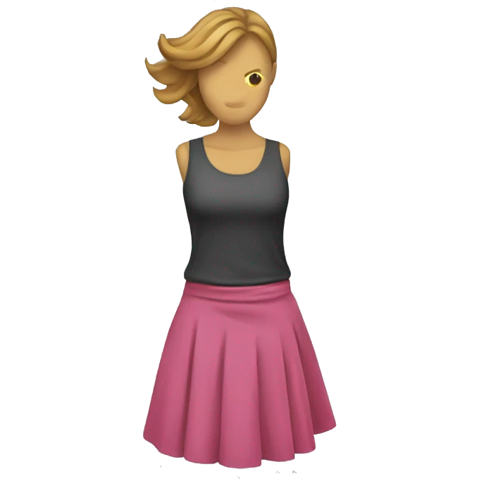 Skirt wind emoji