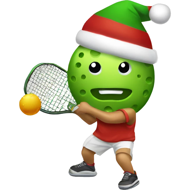 Christmas pickleball  emoji
